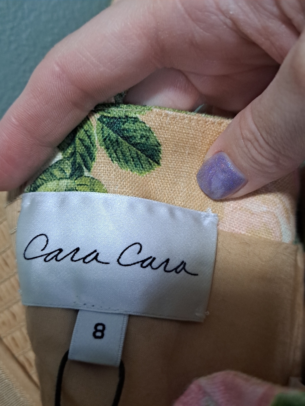 Cara Cara Claudine Top Ginger Root Floral 8 NWT - Picture 4 of 6